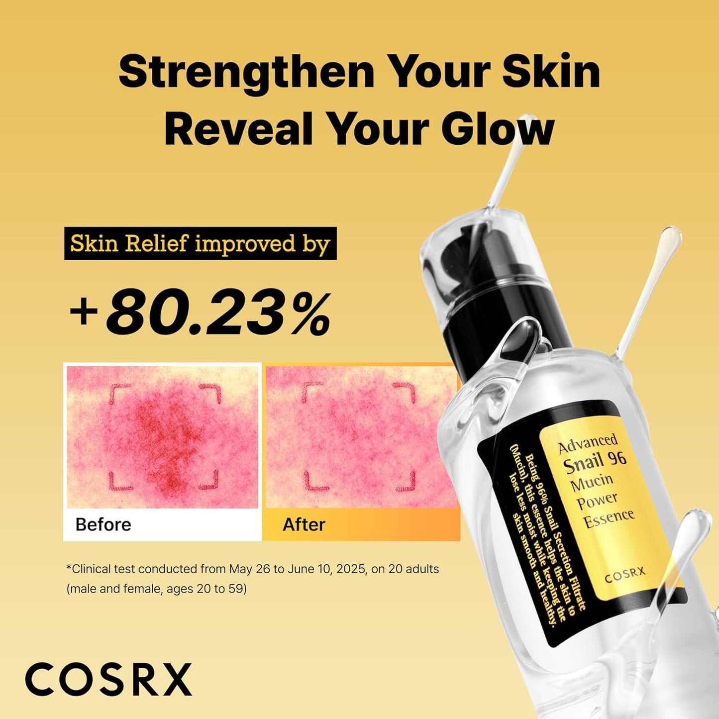 Snail Mucin 96% Power Repairing Essence 3.38 Fl.Oz 100Ml, Hydrating Serum for Face with Snail Secretion Filtrate for Dull Skin & Fine Lines, Korean Skin Care