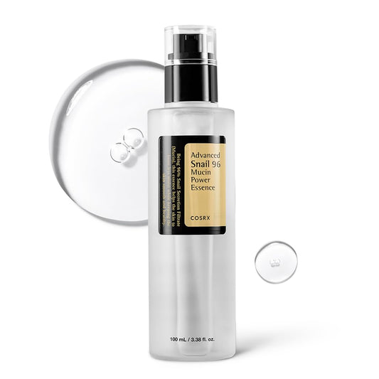 Snail Mucin 96% Power Repairing Essence 3.38 Fl.Oz 100Ml, Hydrating Serum for Face with Snail Secretion Filtrate for Dull Skin & Fine Lines, Korean Skin Care